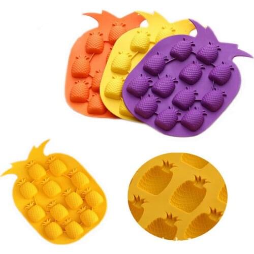 200PCS Ice Cream Tools High quality Brand New Ice Maker Mould Bar Party Drink Pineapple Shape Ice Cube Freeze Mold tray