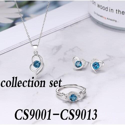 2020 High quality sterling silver 925 Fashion classic ladies necklace Jewelry Set CS9001-CS9013