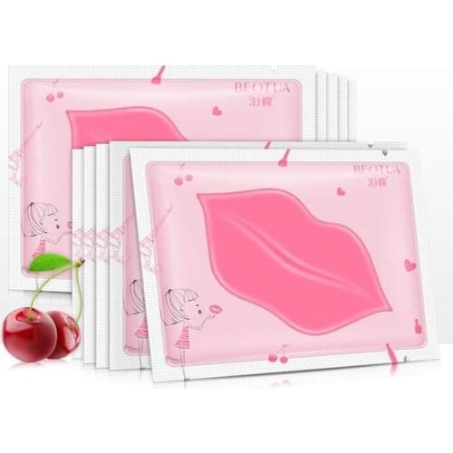 5pcs Lip Plumper Crystal Collagen Lip Mask Pads Anti Ageing Moisture Essence Gel Patch Lip Masks Lips Care Enhancer Pads