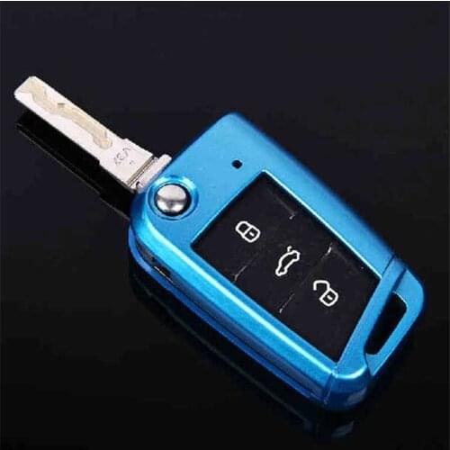 Abs Car Key sticker Cover For Volkswagen Vw Golf 7 Mk7 Polo 2016 For Skoda Octavia Combi A7 For Seat Leon Ibiza Cuptra Key Case