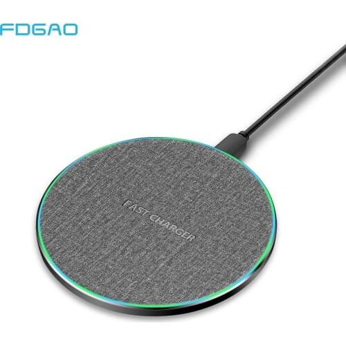 FDGAO Wireless Charger 10W Qi Quick Fast Charge For iPhone X XR XS Max 8 Samsung Galaxy S10 S9 S8 Note 9 Xiaomi USB Charging Pad