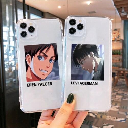 Anime Japanese Attack on Titan Phone Case for Iphone 12 11 Pro XS MAX 8 7 6 6S Plus X SE2020 XR Soft Clear Coque for IPhone 12