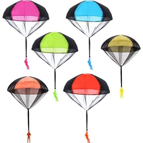 Kids Hand Throwing Parachute Toy For Children Educational Parachute With Figure Soldier Outdoor Fun Sports Play Game