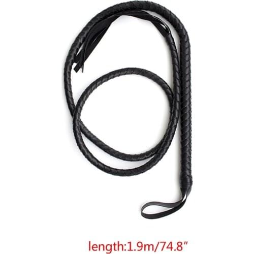 Long bdsm Whip bondage erotic riding horse crop hunting Fetish Leather Spanking Paddle pony play Flogger sex toys