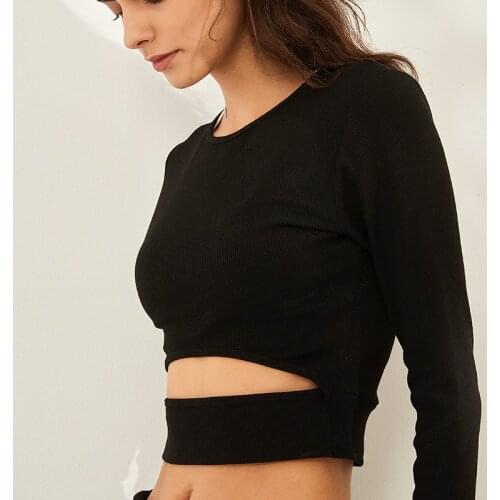 Long Sleeve Yoga T-shirt Breathable Sport Top Woman Slim Gym Fitness Running Training Dance Clothes for Women Quick Drying Top