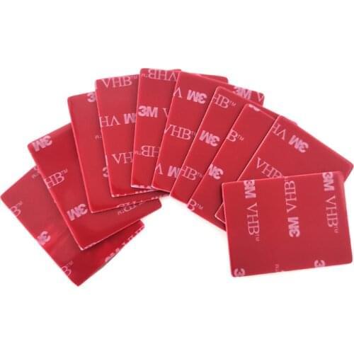 3M Black Tape Rubber Foam Double-Sided Adhesive 30*40mm Strong Paste Surface Red Gray Bottom Office Stationery Tape 20pcs