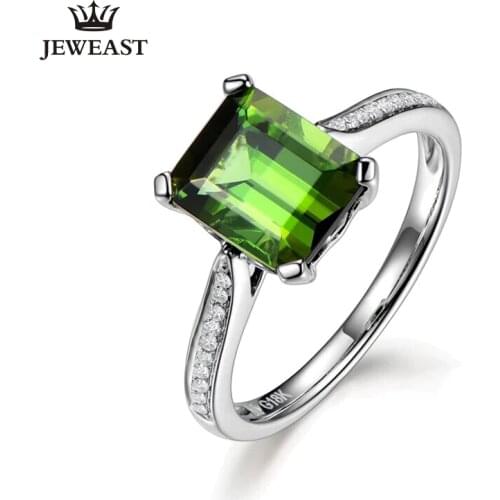 ML Natural Green tourmaline 18K Pure Gold 2020 New Hot Selling Top Ring Women Ring For Ladies Woman Genuine Jewelry