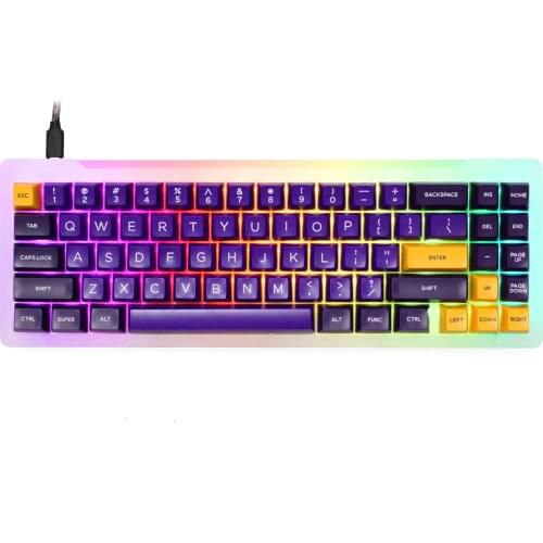 DOPOKEY 71 Mechanical Keyboard kit 71 key PCB CASE hot swappable switch support lighting effects with RGB switch led type c
