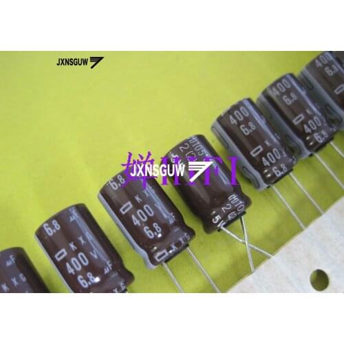 20PCS NIPPON KXG 400V6.8UF 10X16MM NCC long life electrolytic capacitor 6.8UF/400V CHEMI-CON 105 degrees 6.8uF 400V