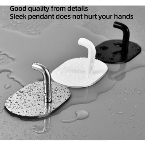 Stainless Steel Coat Hooks Wall Mounted Heavy Duty Bathroom Towel Hangers Over Door Adhesive Wall Hooks For Hanging Robe Bag Key