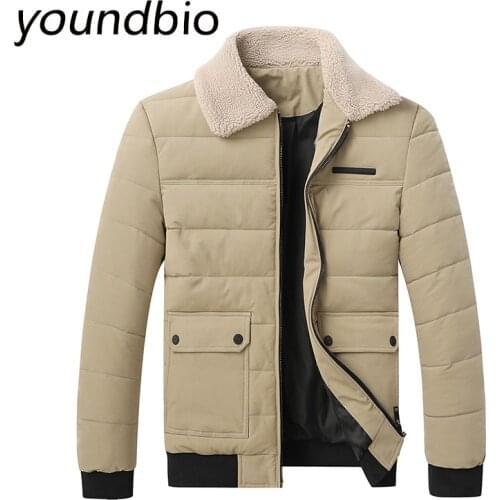 Men Casual Warm Jacket Parkas Coat Autumn Outwear Jacket Men Parkas Mens Fashion Casual Jacket Pockets Zipper Overcoats