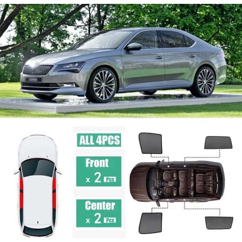 Side Windows Magnetic Sun Shade UV Protection Ray Blocking Mesh Visor Fit For Skoda Superb 2015-2018