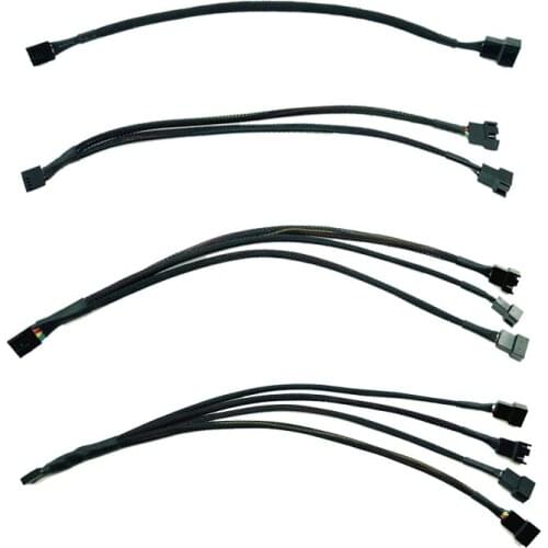 Mainboard CPU 4 PIN Fan Extention Cables PWM 4P Adapter Cable Computer Case Mainboard 4 PIN Power Cables Connectors Fan Splitter