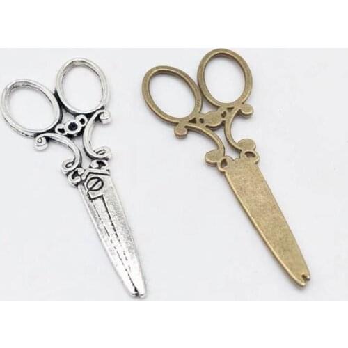 Fashion 7 PCS scissors charms fit DIY hand made Necklace earrings bracelet charms Jewelry Making