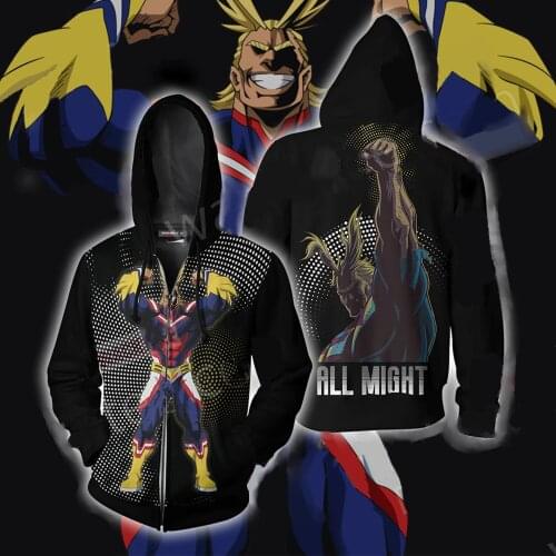 New My Hero Academia All Might Boku no Hero Academia Cosplay Costumes Teens Hoodies Sweatshirt Hooded Jackets Pullover Top Coat