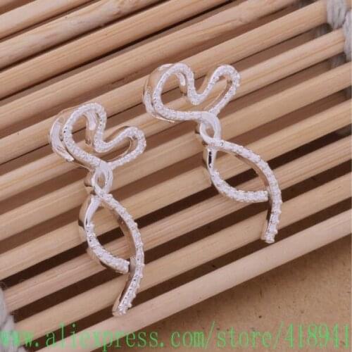 Silver Plated earrings , Silver Plated fashion jewelry , beautiful ribbon /emxaneea bnzakfga AE451