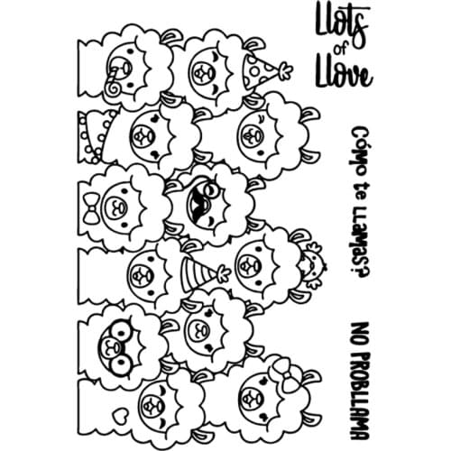 Llama Party Transparent Clear Silicone Stamp/Seal for DIY scrapbooking/photo album Decorative clear stamp sheets FXL185