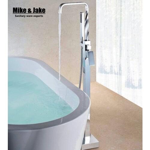 Bath stand along faucet Free stainding bathtub faucet twist pipe bathtub mixer single handle bathroom faucet
