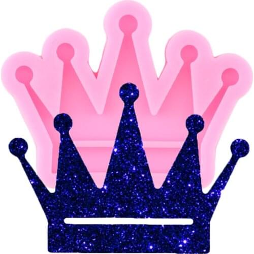 Super Glossy Crown Silicone Mold Epoxy Resin Craft Keychain Molds Pendant Polymer Clay Mould Jewelry Making Necklace Moulds