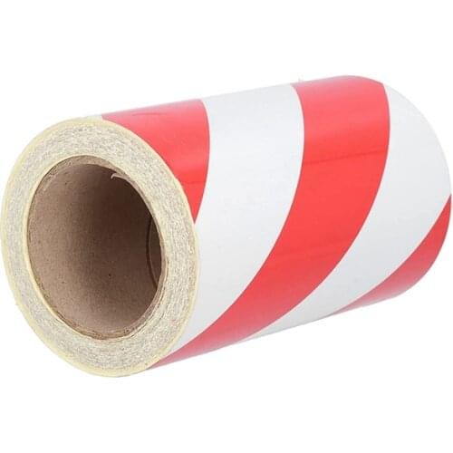 Reflective Tape 8Inch X 150FT Heavy Reflective Tape Red White Outdoor Waterproof Safety Caution Tape For Road Trucks