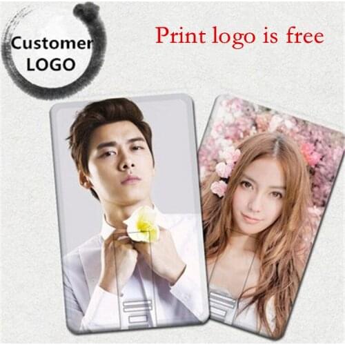 More than 1 Pcs Free LOGO: Waterproof USB Flash Drive Pen Drive 8GB 16GB 32GB Card Shape Memory Stick pendrive u disk card