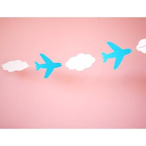Airplanes and Clouds garlands wedding garden party banner Photo Prop buntings Bridal Baby Shower decor