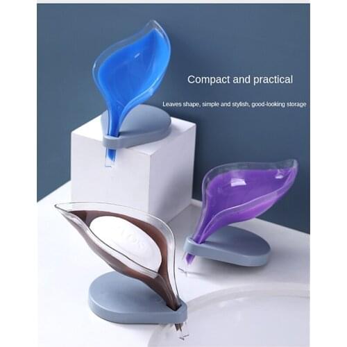 Leaf Shape Soap Box Soap Holder Dish Storage Plate Tray Bathroom Soap Holder Case Bathroom Supplies Self Draining Soaps Holder