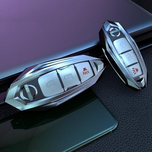 1 Pcs Zinc Alloy Car Remote Key Cover Case Key Shell Chain For Nissan Qashqai X-Trail Kick Tiida ARMADA Sima Car Accessories
