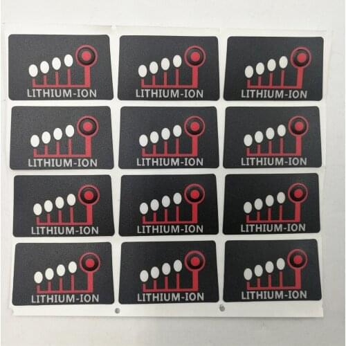 12pcs Battery Button Sticker Button Indicator Label Tag Stickers for Milwaukee M18 5-Core 10-Core Li-ion Battery Accessories