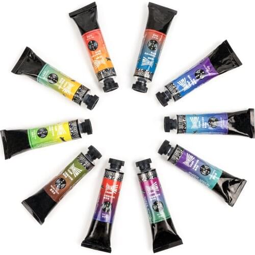 15ML Tube Watercolor Tube Paint 10 Layering Colors Attractive Watercolor Paint Set for Students Beginner Art Hobbyist