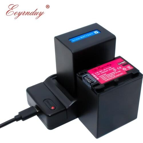 2X NP-FV100 NPFV100 Digital Li-ion Battery Charger set for Sony DCR-SR15 SR21 SX15 SX21 SX44 SX45 Camera Batteries FV50 FV70