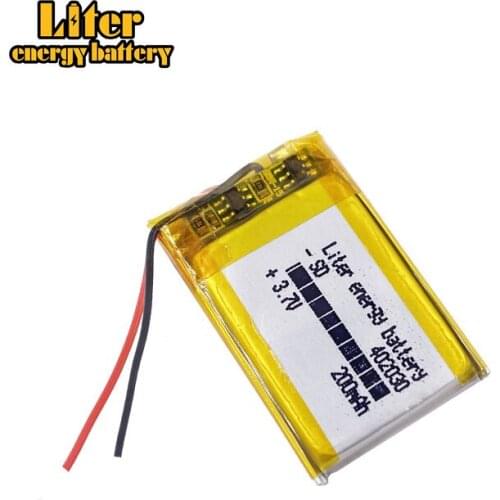 3.7V,200mAH,402030 Polymer lithium ion / Li-ion battery for TOY,POWER BANK,GPS,mp3,mp4,cell phone,speaker