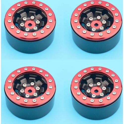 4Pcs Aluminum Alloy 1.9'' Beadlock Wheel Rim For RC 1:10 Truck Rock Crawler Full Metal 1.9inch Rim RC4WD SCX10 CC01 Upgrade Part