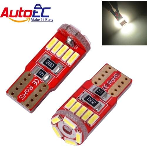 AutoEC 10 X T10 Canbus Led 4014 15smd Error Free Auto Car Clearance Lights Backup Reverse Lamp White 12V DC #LB129