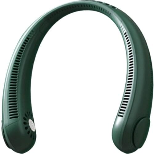 Leafless USB Hanging Neck Fan, Portable Rechargeable Fan, Portable Around Neck Fan