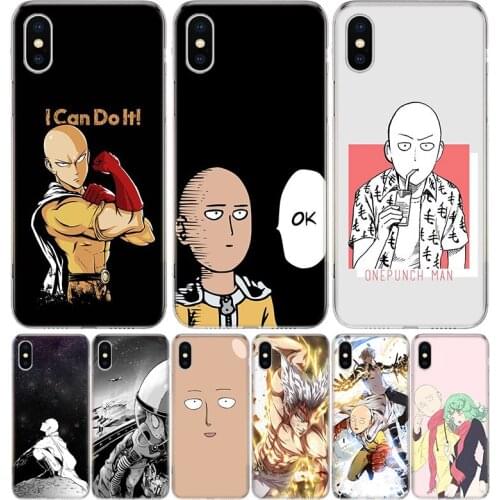 One-Punch Man Anime Cover Phone Case For iPhone 11 12 Mini Pro 7 6 X 8 6S Plus XS MAX + XR 5S SE 10 Ten Art TPU Coque Capa Shell