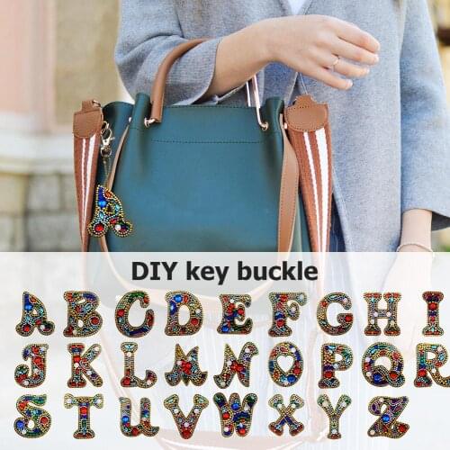DIY Key Chain Diamond Painting Letters Women Bag Keyring Pendant Gift Diamond Mosaic Cross Stitch Kits Key Chain