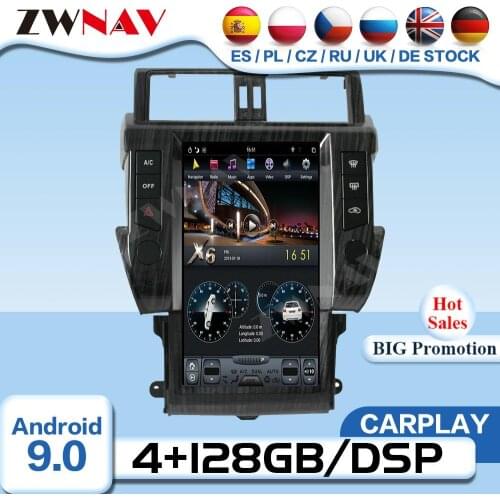 Tesla Screen Android 9 For Toyota Land Cruiser Prado 150 2010 2011 2012 2013 2014 2015 2016 2017 Receiver Audio Stereo Head Unit