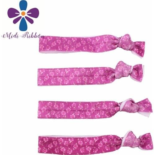 5/8"16mmMaple Leaf Printed Fold Over Elastic Ribbon for Handmade knot Hair Tie Set DIY Bows 9.5cm 50pcs/pack