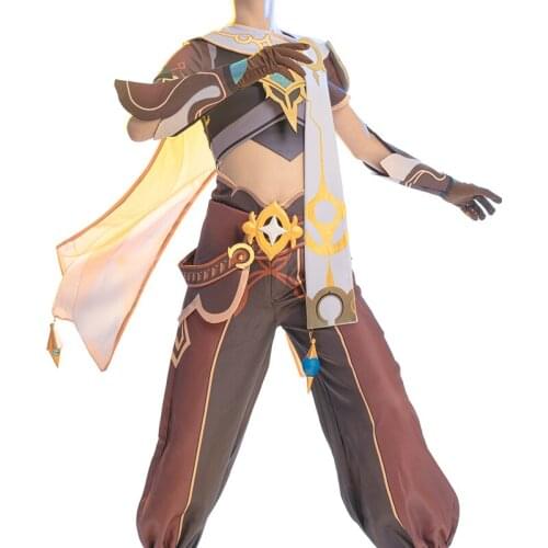 Genshin Impact Traveler Aether Game Suit Cosplay Costumes Men Kong Outfit Sora Cool Gothic Uniform for Halloween Christmas Party