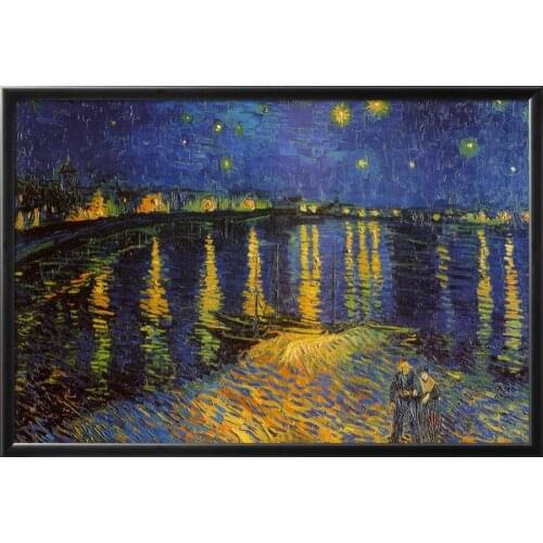 Starry Night over the Rhone of Vincent Van Gogh art oil paintings Canvas reproduction hand-painted