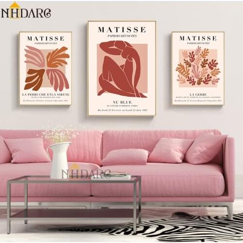 Morandi Abstract Matisse Canvas Painting Human Body Plant Poster Scandinavian Art Print Wall Picture Modern Home Decoration