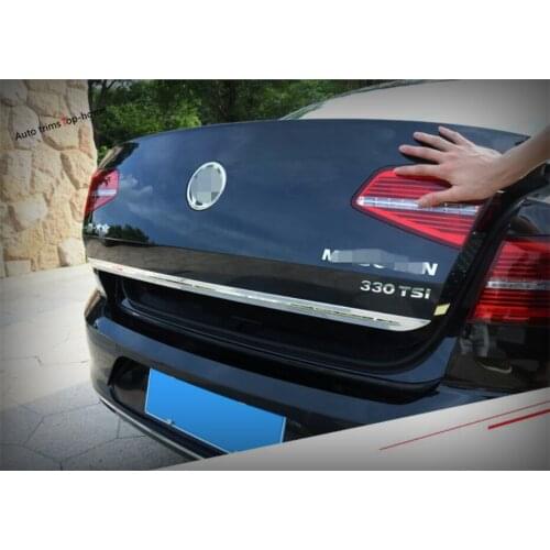 Yimaautotrims Rear Trunk Cover Tailgate Trim Hatch Back Door Molding Boot Garnish Fit For Volkswagen Passat B8 2016 2017 2018