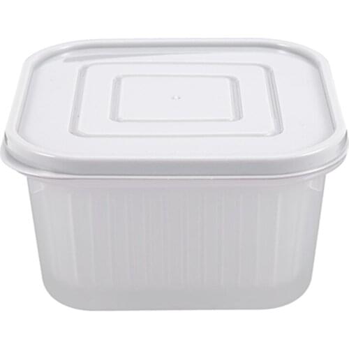 Green Onion Crisper Kitchen Ginger Garlic Storage Box Refrigerator Fruit Portable Square Freshness Preservation Drain Seal Box