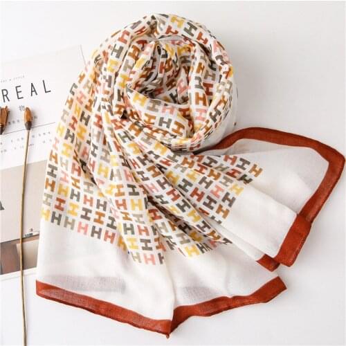 Letter Print Linen Women Scarves Muslim Shawls And Scarves 10pcs/lot