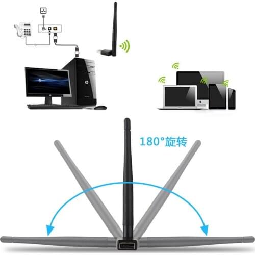 20pcs Mini USB WiFi AC 600Mbps Wireless Adapter 600M TV Computer LAN Dual Band 2.4G/5G 802.11 b/g/n/ac
