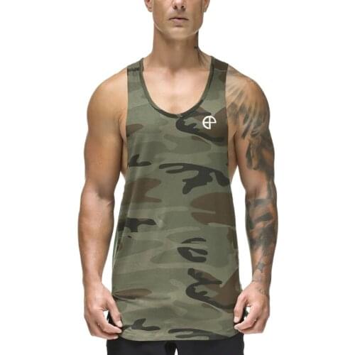 Mens vest 3D printing camouflage bodybuilding shirt Mens fitness bodybuilding sleeveless sweatshirt bodybuilding clothing