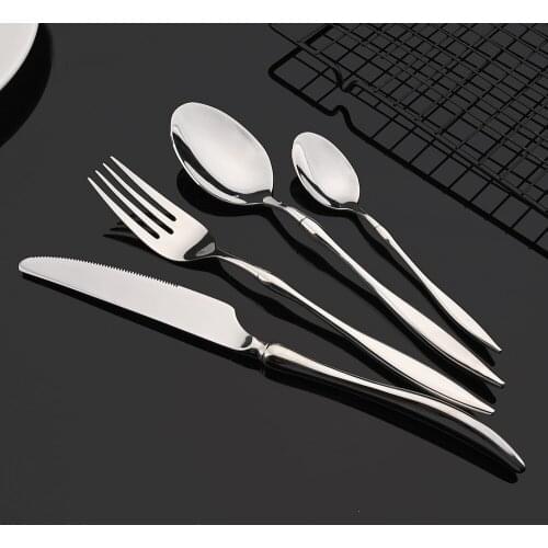 1/2/4/6Set Flatware Cutlery Set Silver Dinner Classic Restaurant 304 Stainless Steel Kitchen Wedding Dining Dinnerware Tableware
