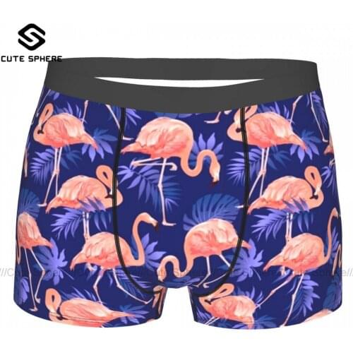 Flamingo Underwear Sublimation Polyester Pouch Trunk Trenky Teen Plain Boxer Brief