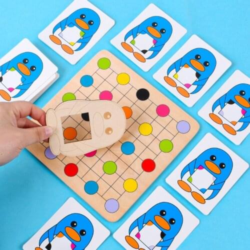 Wooden Toys Color Cognition Toys Matching Toy Imagination Training Penguin Looks For Color Montessori Preschool Educational Toys